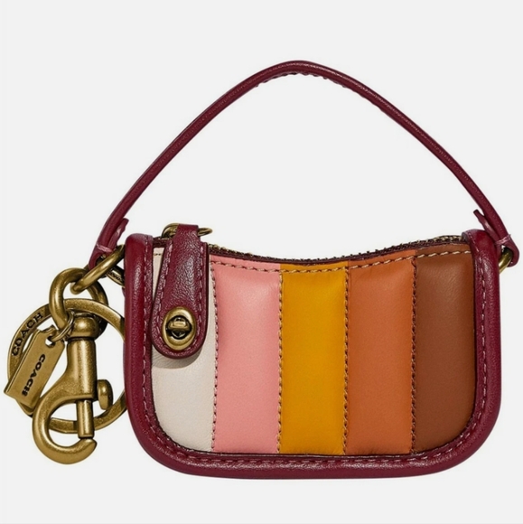 Coach Mini Swinger Quilted Key Chain - Picture 1 of 1